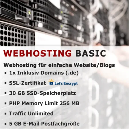 Webhosting Basic für Website