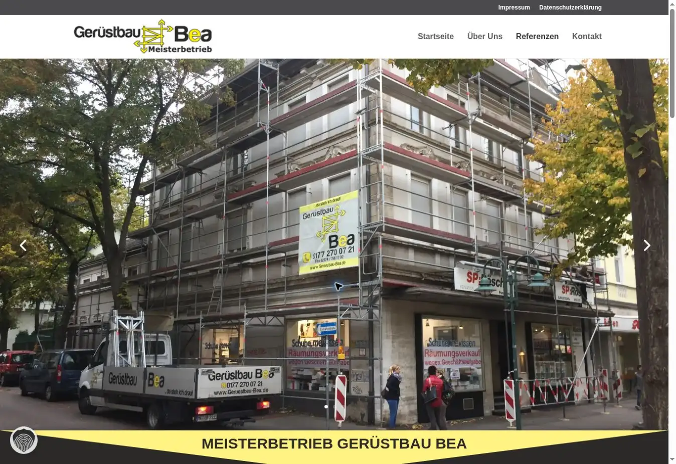 Startseite von Gerüstbau Bea