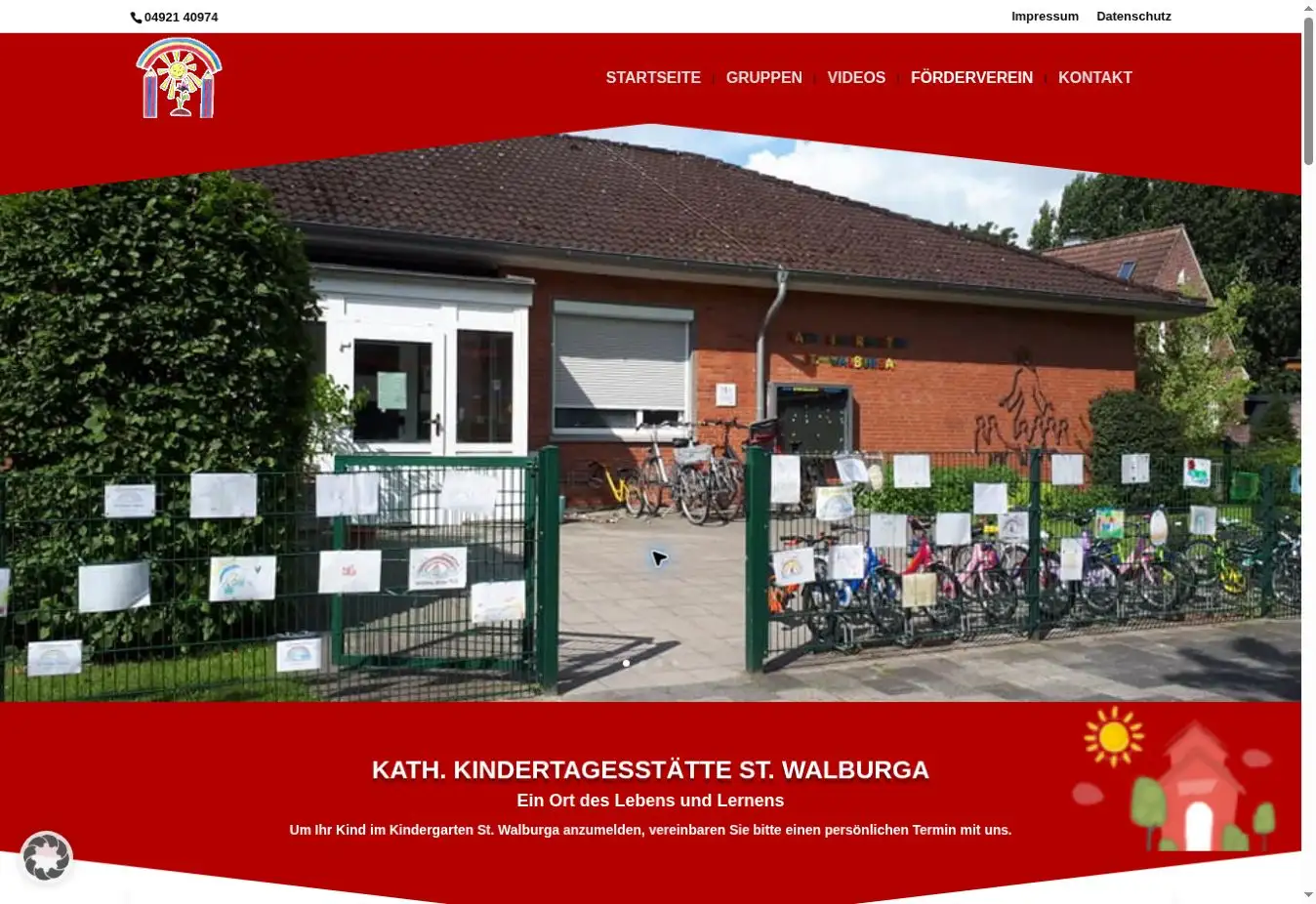 Startseite von Kath. Kindertagesstätte St. Walburga