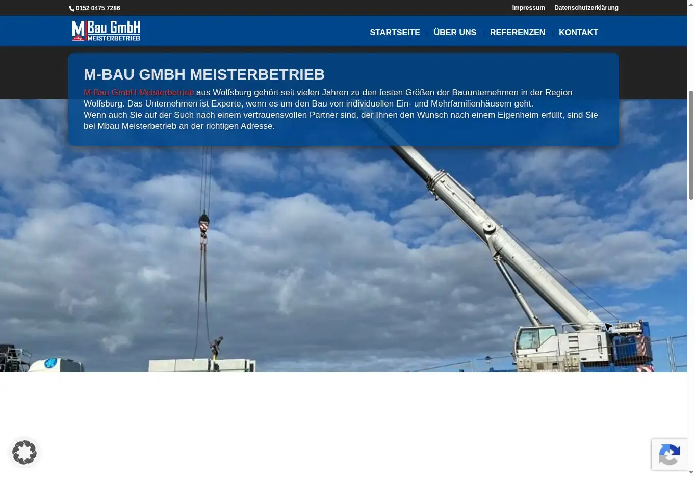Startseite von M-Bau GmbH